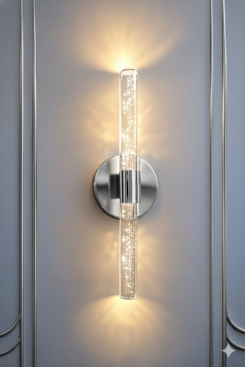 BUBBLEFLUX ( GÜMÜŞ ) LEDLİ APLİK ( KUMANDALI ELEKTRİKLİ ) 40 CM