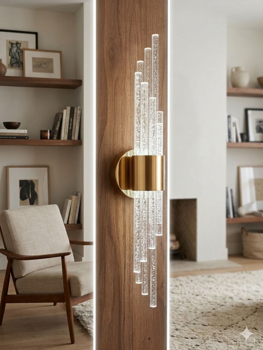 BACKHOME Matrix 8 Melodi LED Duvar Apliği Gold Beyaz Led
