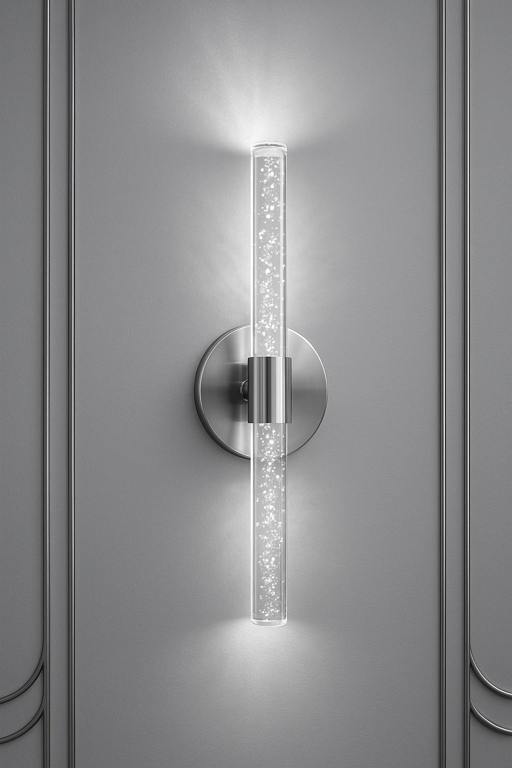 BHBACKHOME BUBBLEFLUX ( GÜMÜŞ ) ŞIK TASARIM MODERN LEDLİ APLİK ( ELEKTRİKLİ ) 40 CM