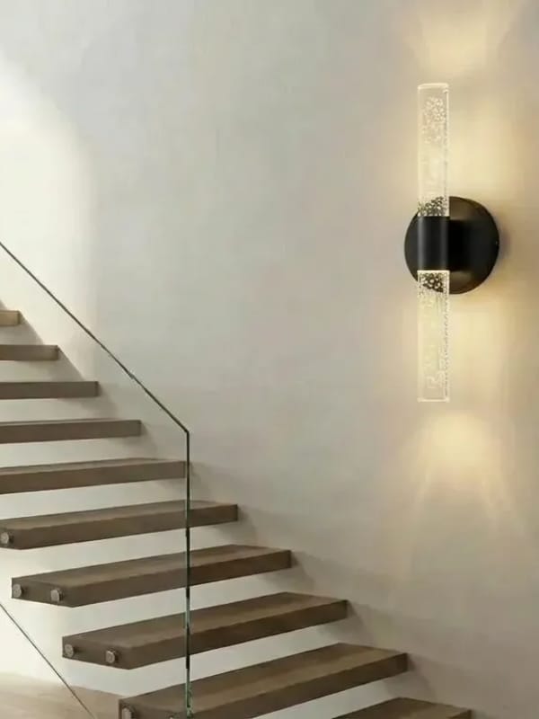 BHBACKHOME BUBBLEFLUX MEDİUM ŞIK TASARIM MODERN LEDLİ APLİK 31 CM SİYAH PİLLİ