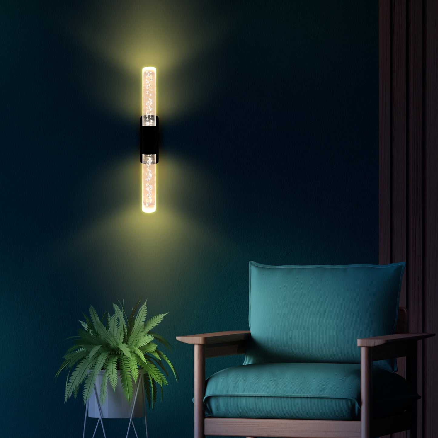 Bubblelight Medium Şık Tasarım Modern Ledli Aplik ( BLACK ) Elektrikli