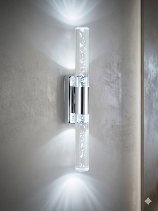 Bubblelight Small 31 cm Modern Tasarım LED Aplik - Duvar Lambası - Gümüş -  Pilli - Beyaz LED