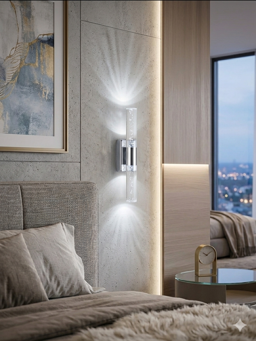 Bubblelight Small 31 cm Modern Tasarım LED Aplik - Duvar Lambası - Gümüş -  Elektrikli - Beyaz LED