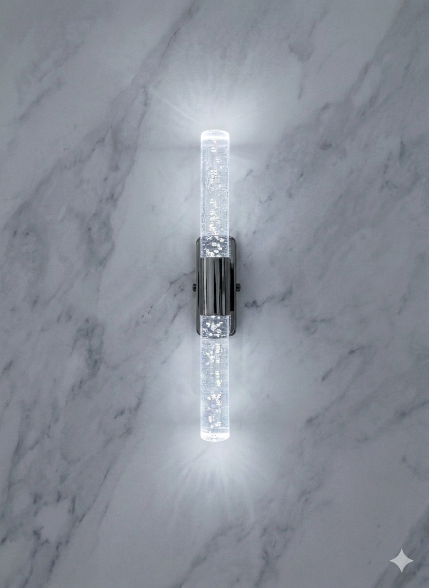 Bubblelight Small 31 cm Modern Tasarım LED Aplik - Duvar Lambası - Antrasit -  Pilli - Beyaz LED