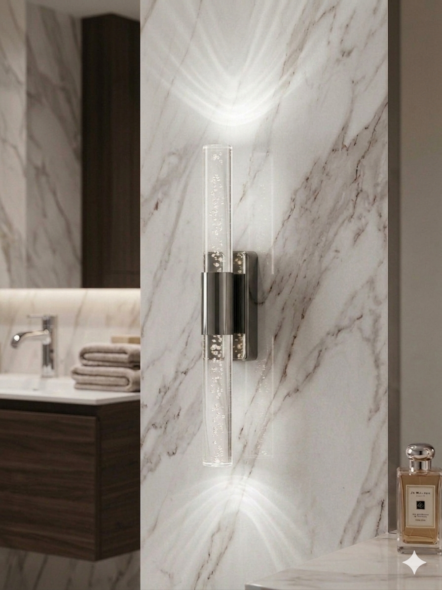 Bubblelight Small 31 cm Modern Tasarım LED Aplik - Duvar Lambası - Antrasit -  Pilli - Beyaz LED
