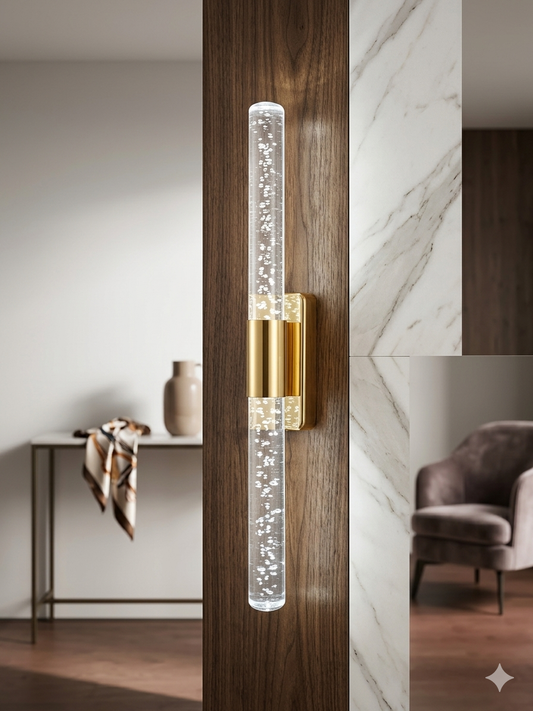 Bubblelight Medium 40 cm Modern Tasarım LED Aplik - Duvar Lambası - Gold -  Pilli - Beyaz LED