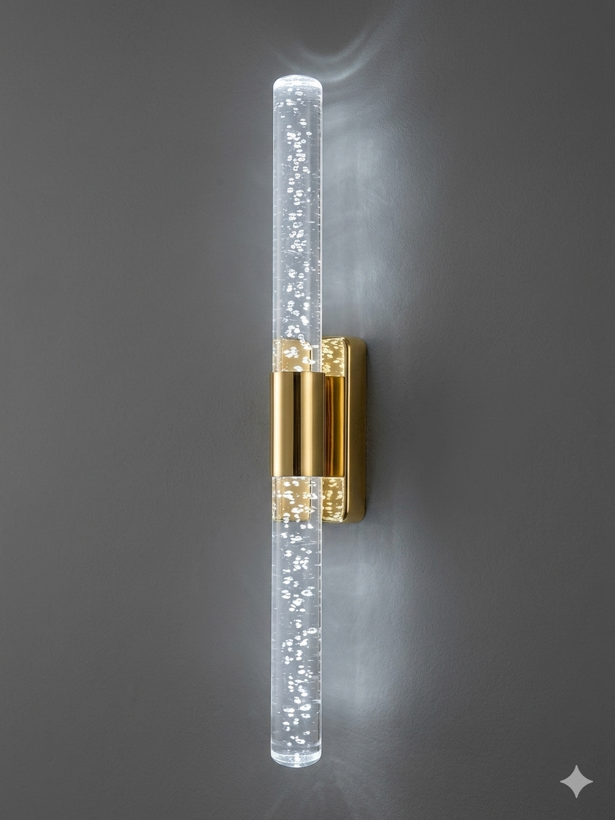 Bubblelight Medium 40 cm Modern Tasarım LED Aplik - Duvar Lambası - Gold -  Pilli - Beyaz LED