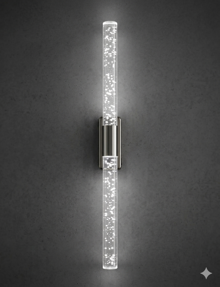 Bubblelight Large 51 cm Modern Tasarım LED Aplik - Duvar Lambası - Siyah -  PİLLİ - Beyaz LED