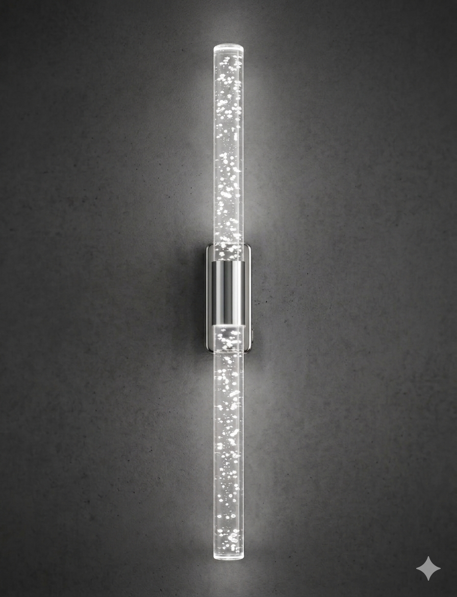 Bubblelight Large 51 cm Modern Tasarım LED Aplik - Duvar Lambası - Siyah -  PİLLİ - Beyaz LED