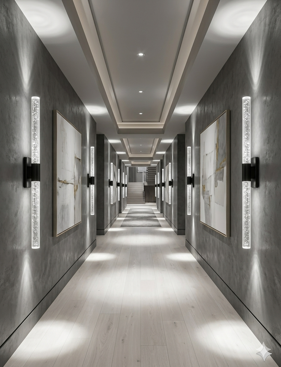 Bubblelight Large 51 cm Modern Tasarım LED Aplik - Duvar Lambası - Siyah -  PİLLİ - Beyaz LED