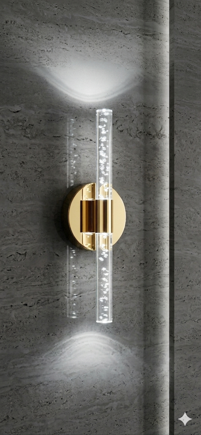 Bubbleflux Small 31 cm Modern Tasarım LED Aplik - Duvar Lambası - Gold -  Elektrikli - Beyaz LED