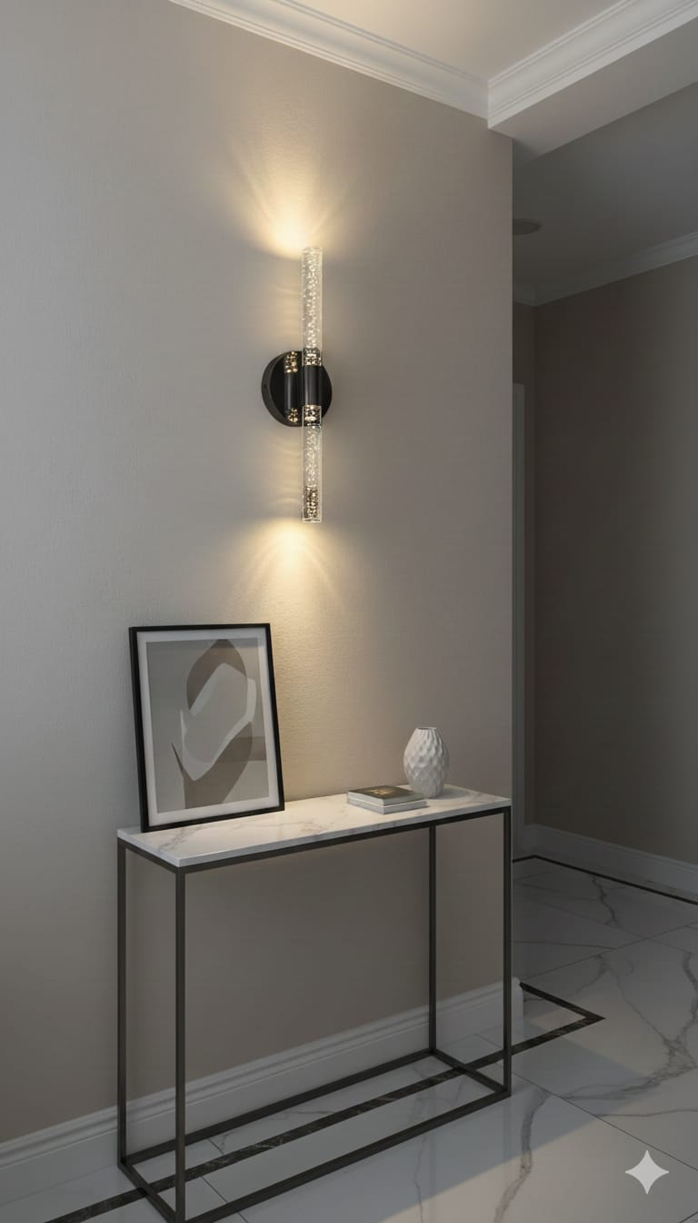 BHBACKHOME BUBBLEFLUX ŞIK TASARIM MODERN LEDLİ APLİK  SİYAH  ( ELEKTRİKLİ ) 40 CM