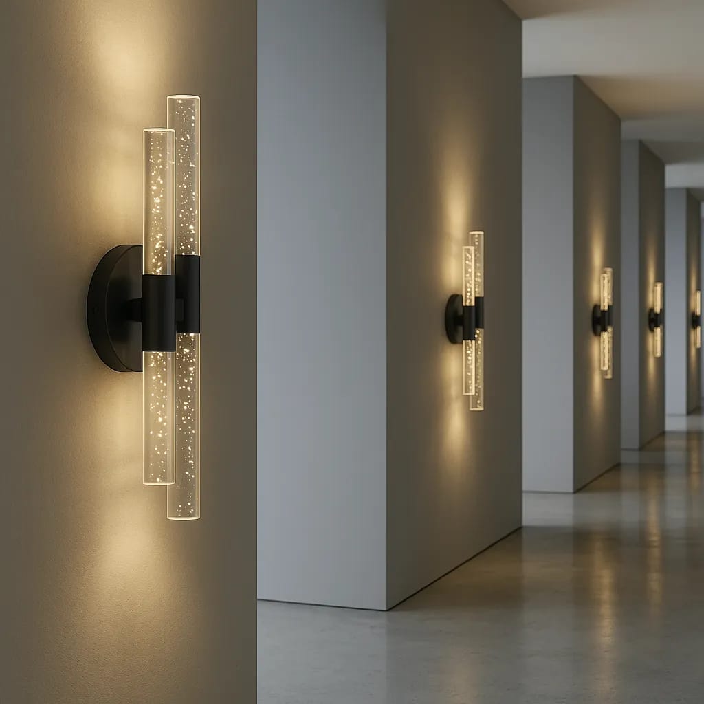 BHBACKHOME DUBBLE MEDİUM ŞIK VE ZARİF MODERN LED DUVAR APLİK 31 CM SİYAH ELEKTRİKLİ