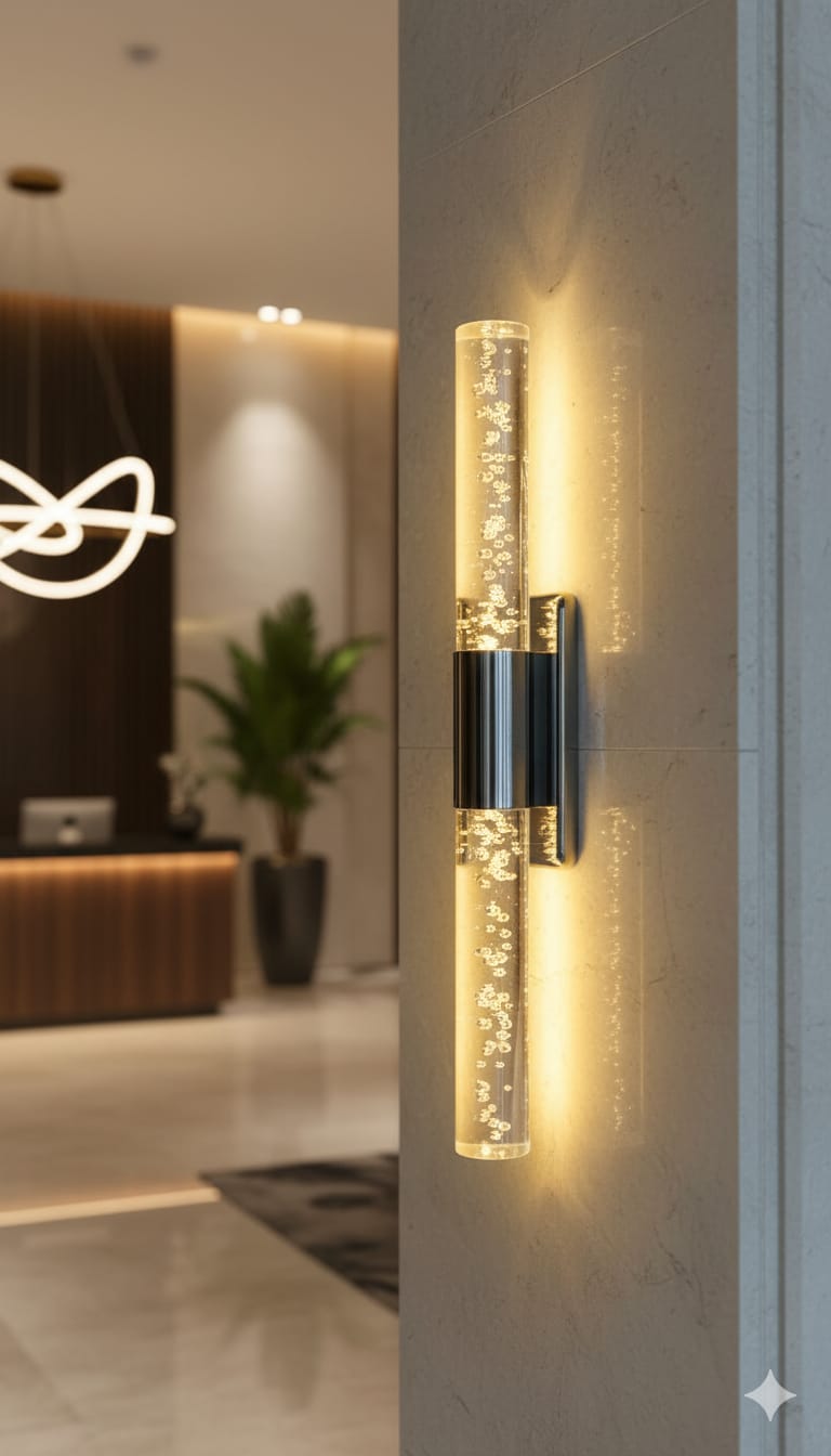 Bubblelight Medium Şık Tasarım Modern Ledli Aplik ( ANTRASİT ) Elektrikli