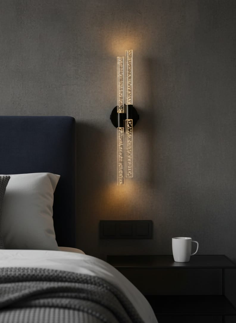 BACKHOME Bubblelight Dubble Şık Ve Zarif Modern Led Duvar Aplik SİYAH PİLLİ