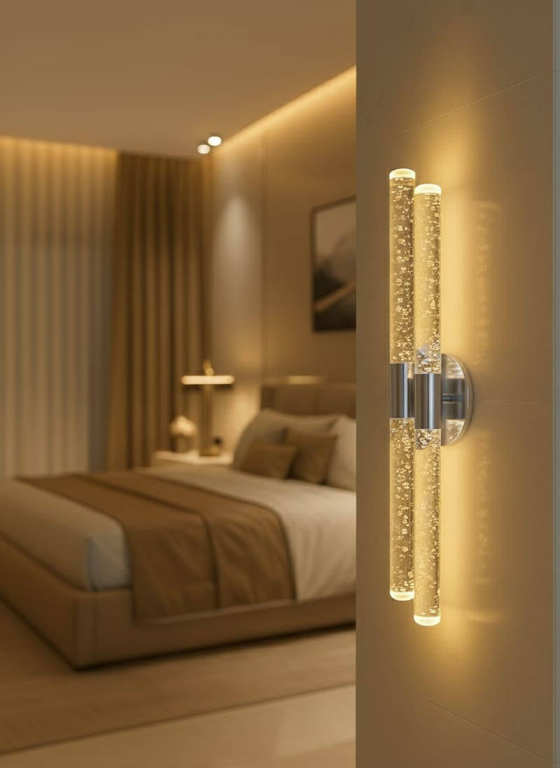 BACKHOME Bubblelight Dubble Şık Ve Zarif Modern Led Duvar Aplik GÜMÜŞ PİLLİ