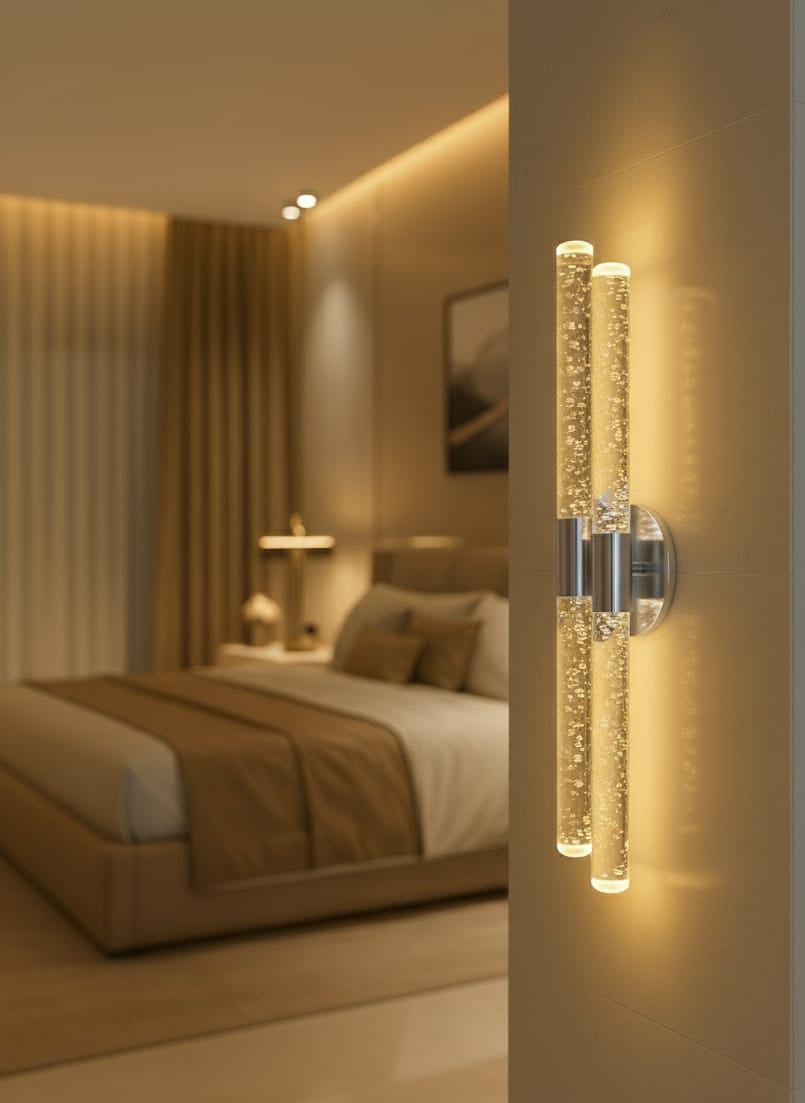 BACKHOME Bubblelight Dubble Şık Ve Zarif Modern Led Duvar Aplik GÜMÜŞ Elektrikli