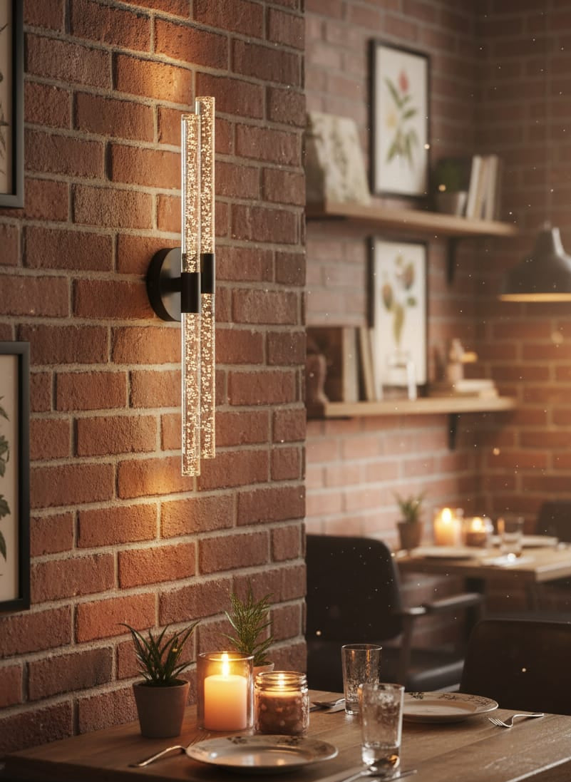 BACKHOME Bubblelight Dubble Şık Ve Zarif Modern Led Duvar Aplik SİYAH PİLLİ