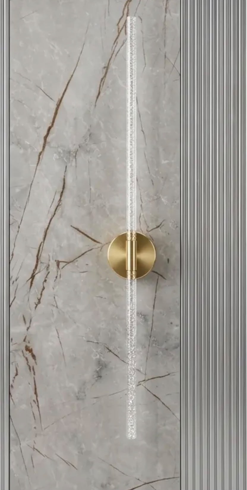 Nova 815 TV Ünitesi & TV Yanı Modern İkili LED Aplik - Gold - Günışığı  - Pilli