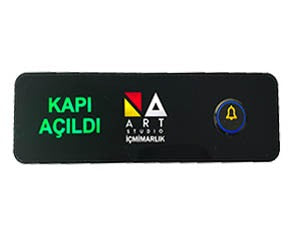 Logolu Led Işıklı Isimli Dekoratif Kapı Zili Butonu