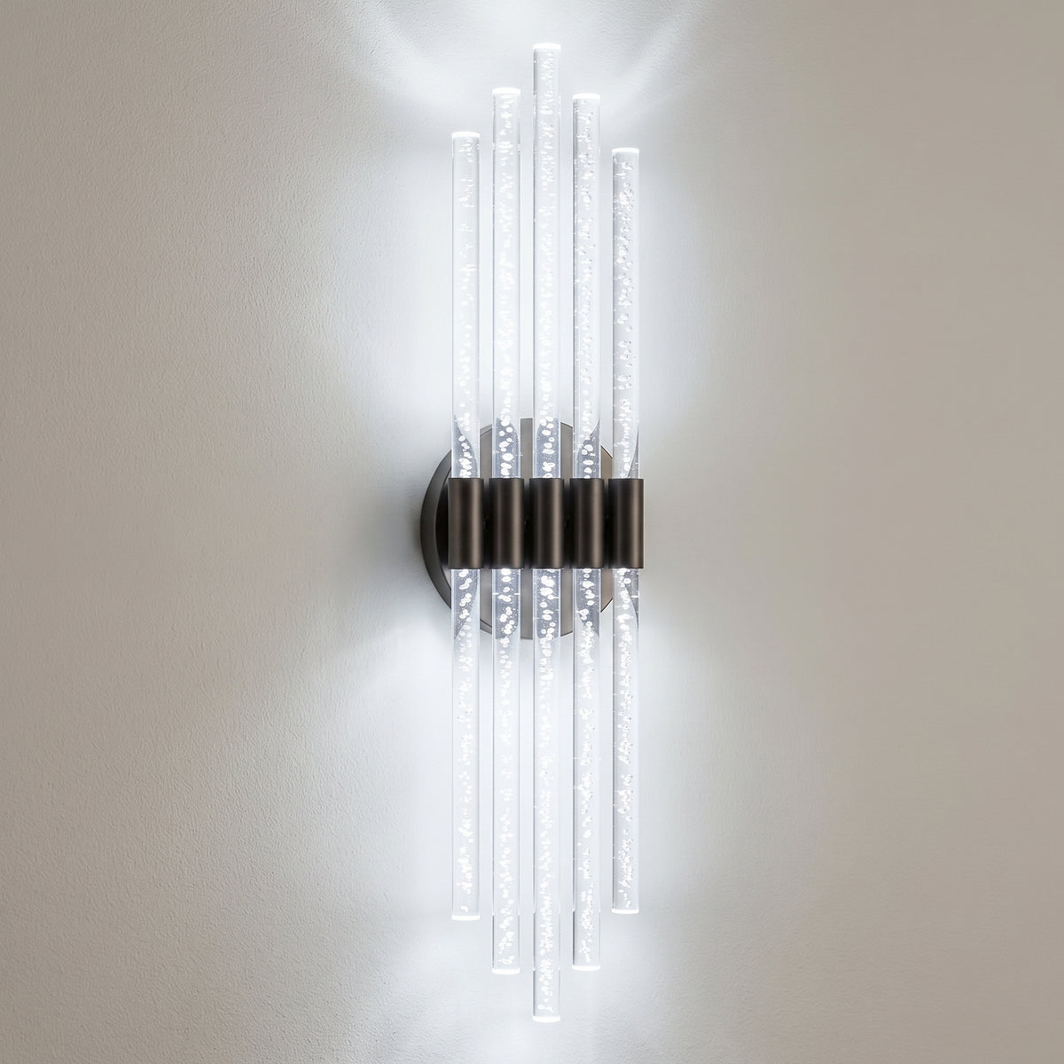 Aura Large 56 cm Antrasit Beyaz LED Pilli