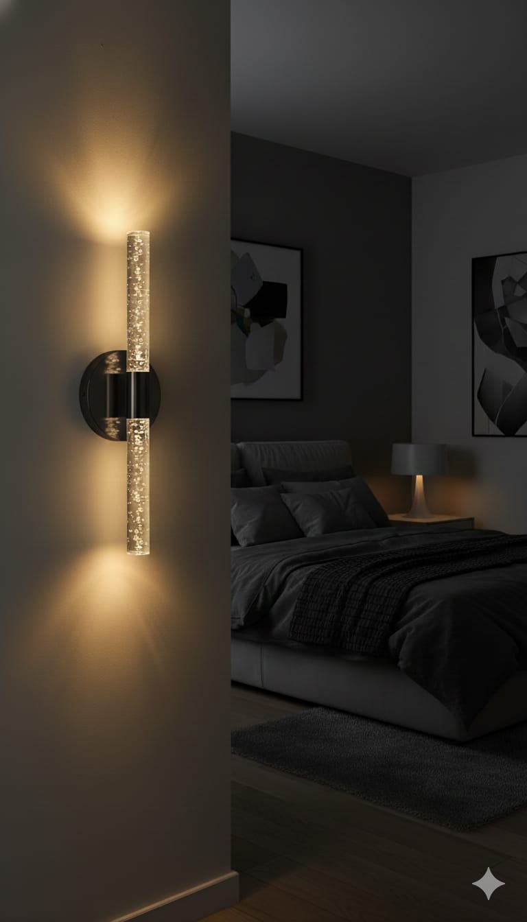 Bubbleflux Medium 40 cm Modern Tasarım LED Aplik - Duvar Lambası - Antrasit Gri -  Elektrikli - Günışığı