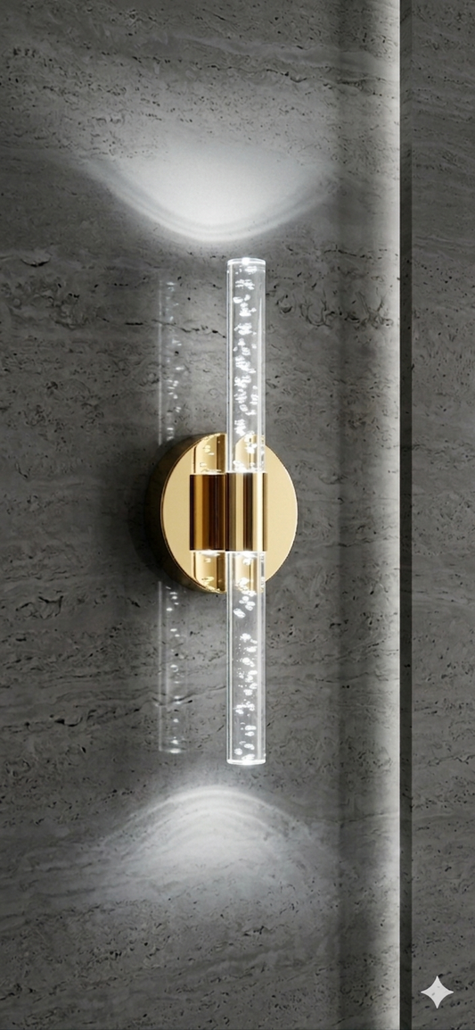 Bubbleflux Small 31 cm Modern Tasarım LED Aplik - Duvar Lambası - Gold - Elektrikli - Kumandalı - Beyaz LED