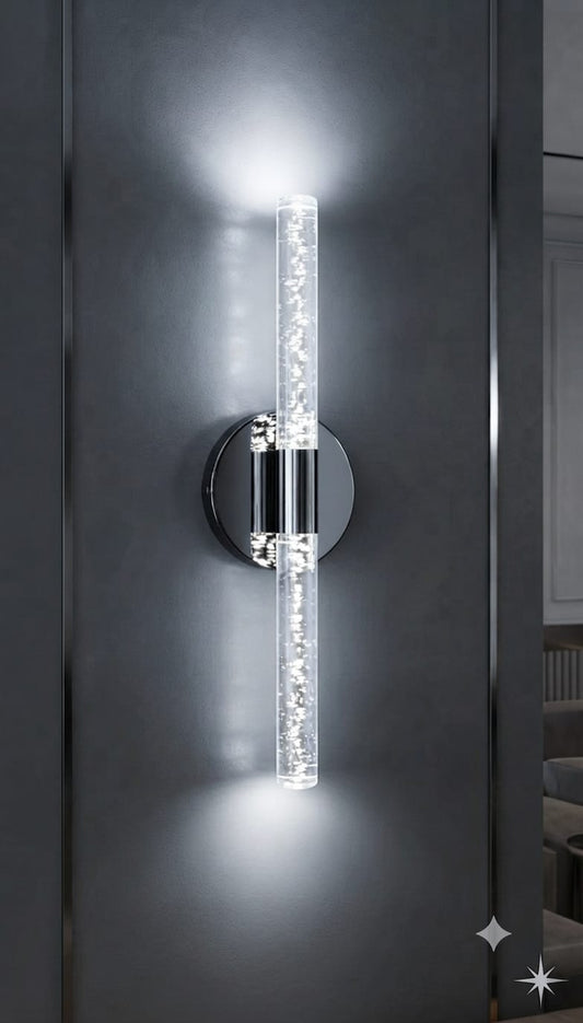 Bubbleflux Medium 40 cm Modern Tasarım LED Aplik - Duvar Lambası - Antrasit Gri - Elektrikli - Kumandalı - Beyaz LED