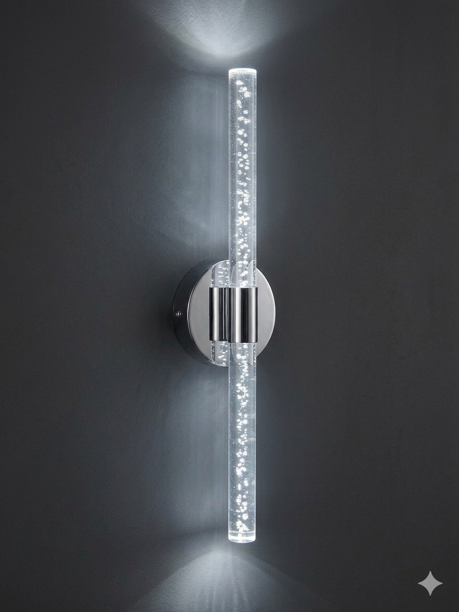 Bubbleflux Large 51 cm Modern Tasarım LED Aplik - Duvar Lambası - Gümüş -  Elektrikli - Beyaz LED