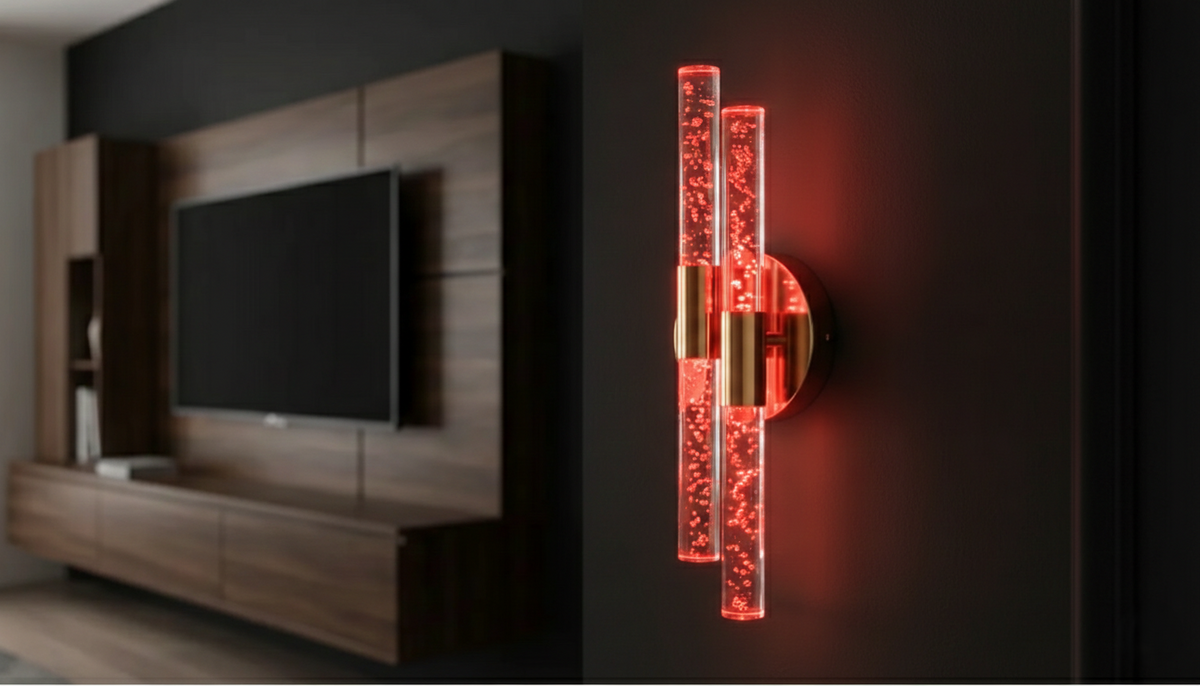 Bubbleflux Small 31 cm Modern Tasarım LED Aplik - Duvar Lambası - Gold- Elektrikli - RGB Kumandalı