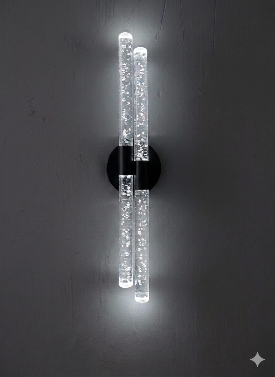 Bubbleflux Dubble Large 51 cm Modern Tasarım LED Aplik - Duvar Lambası - Siyah -  Elektrikli - Beyaz LED
