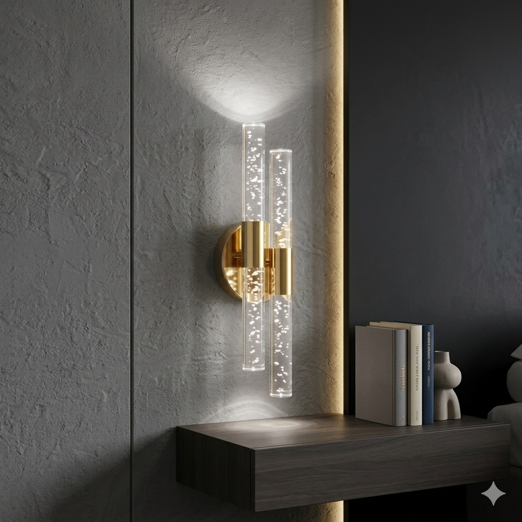 Bubbleflux Dubble Small 31 cm Modern Tasarım LED Aplik - Duvar Lambası - Gold -  Elektrikli - Beyaz LED