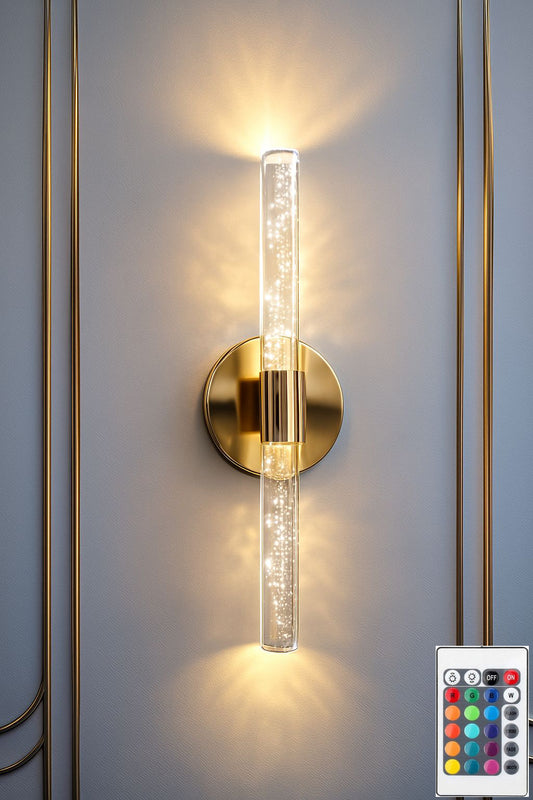 BUBBLEFLUX ( GOLD ) LEDLİ APLİK  ( KUMANDALI ELEKTRİKLİ ) 40 CM