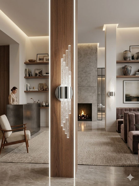 BACKHOME Matrix 8 Melodi LED Duvar Apliği Gümüş Beyaz Led