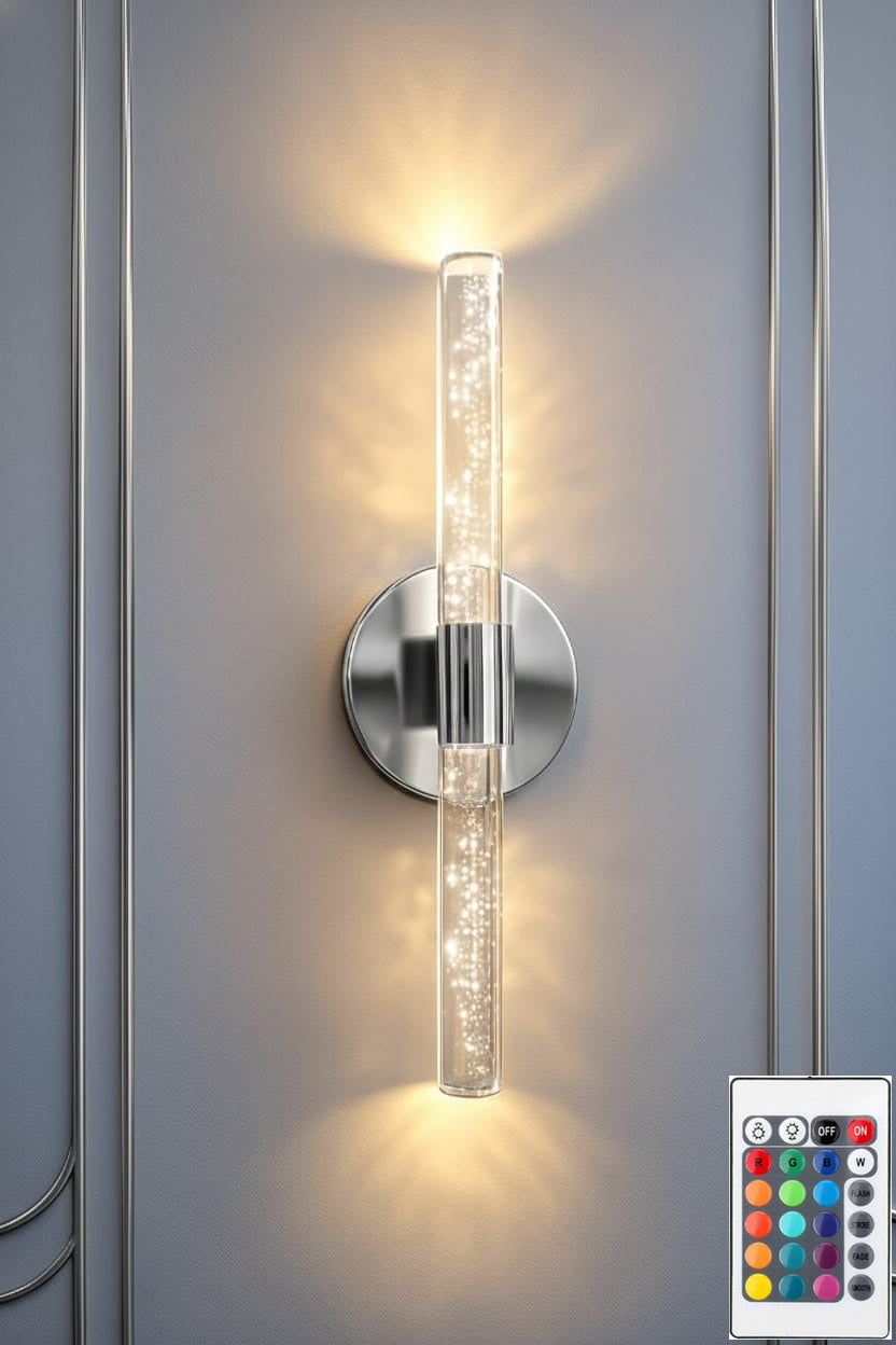 BUBBLEFLUX ( GÜMÜŞ ) LEDLİ APLİK  ( KUMANDALI ELEKTRİKLİ ) 40 CM