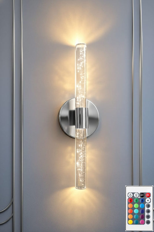 BUBBLEFLUX ( GÜMÜŞ ) LEDLİ APLİK  ( KUMANDALI ELEKTRİKLİ ) 40 CM