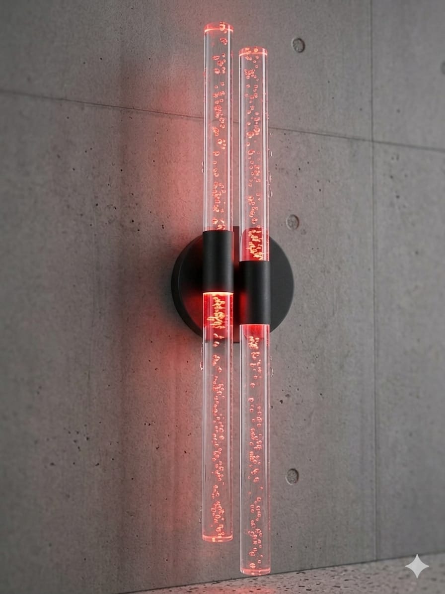 BUBBLEFLUX DUBBLE LED DUVAR APLİK 51 CM LARGE SİYAH  RGB ELEKTRİKLİ KUMANDALI