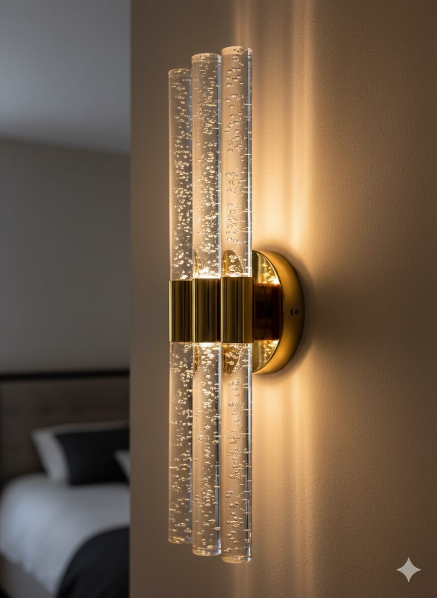 Bubbletri̇o Şik Ve Zari̇f Modern Led Duvar Apli̇k 51 Cm GOLD PİLLİ