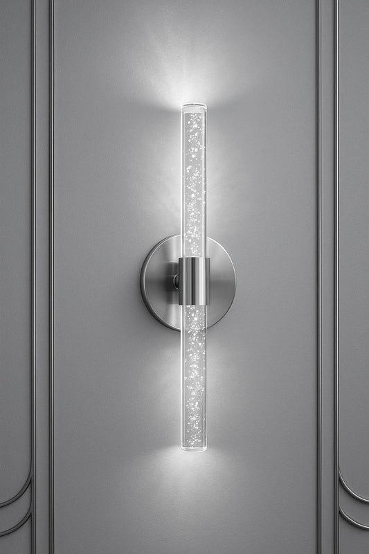 BHBACKHOME BUBBLEFLUX ( GÜMÜŞ )  ŞIK TASARIM MODERN LEDLİ APLİK  ( ELEKTRİKLİ ) 40 CM