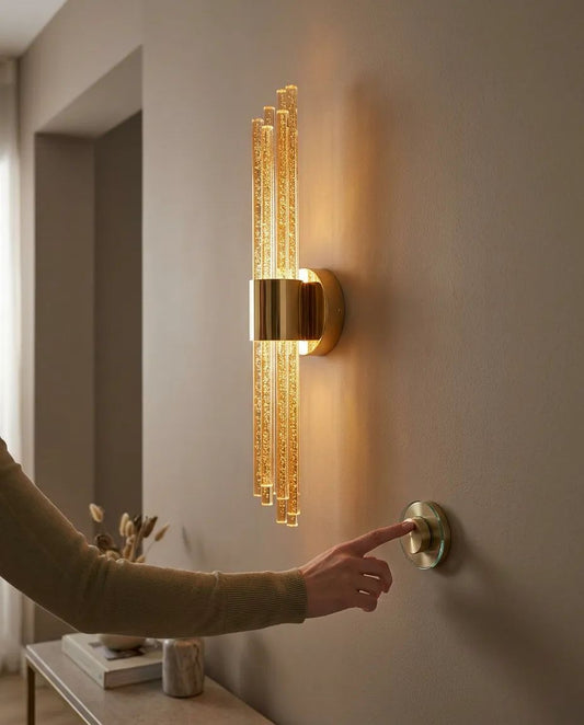 BACKHOME Matrix 8 LED Duvar Apliği  Gold Gövde - Gün ışığı