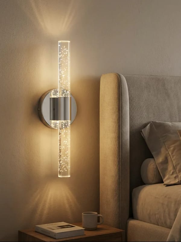 BHBACKHOME BUBBLEFLUX MEDİUM ŞIK TASARIM MODERN LEDLİ APLİK 31 CM GÜMÜŞ PİLLİ