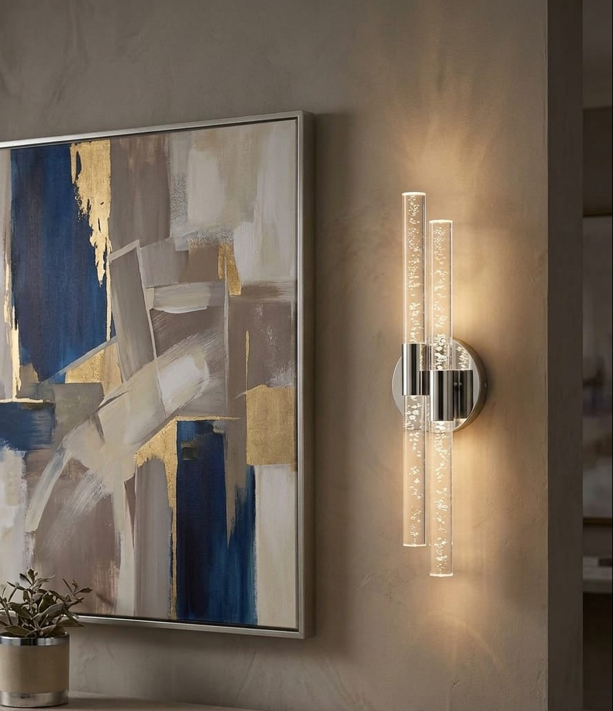 BUBBLEFLUX DUBBLE LED DUVAR APLİK 40 CM MEDİUM GÜMÜŞ ELEKTRİKLİ