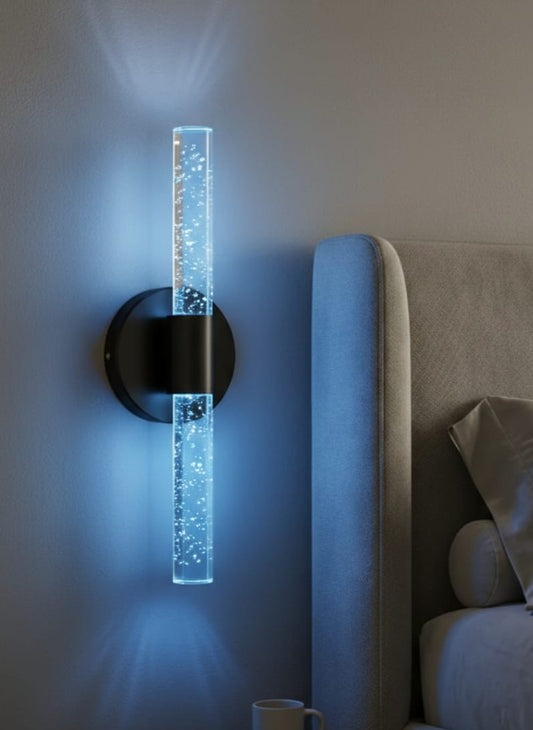 BHBACKHOME BUBBLEFLUX MEDİUM ŞIK TASARIM MODERN LEDLİ APLİK 31 CM SİYAH RGB KUMANDALI PİLLİ